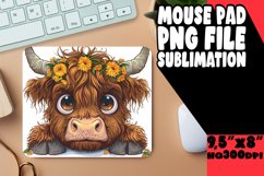 Peekaboo Cow Sublimation Mouse Pad Farm Design Product Image 1