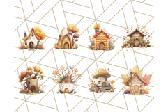 Autumn Treehouse &amp; Woodland Cabin PNG Clipart Product Image 6