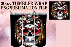 ENCHANTING SMILES 20oz TUMBLER WRAP, Skull Product Image 1