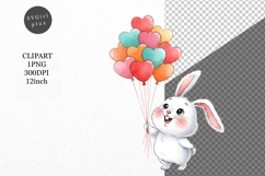 Banny Clipart, Valentines Day Clipart, Whimsical Clipart Product Image 1