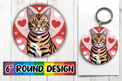 Blissful Round Designs PNG, Cat Valentin's Day Product Image 1