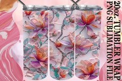 Sparkling Flower Pattern Tumbler Wrap - Summer Vibes Product Image 1