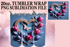 Magical Nights 20oz tumbler wrap, 3D Heart Product Image 1