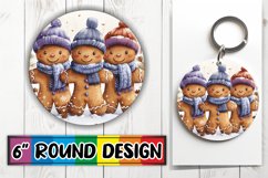 Holiday Gingerbread Wrap Keychain Mug Sublimation Art Product Image 1