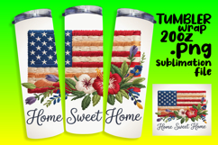 Trendy 20oz Tumbler Wrap File , Patriotic Product Image 1