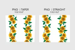 Sunflower Tumbler Sublimation | 20 oz | Taper | Straight Product Image 2