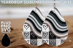 Sophisticated Teardrop Earrings, Pattern Product Image 1