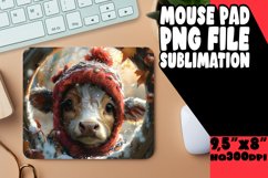 Cute and Funny Mouse Pad Cow Pattern Wrap PNG Product Image 1