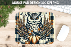 Owl Mouse pad Sublimation - Thanksgiving PNG Design Product Image 1