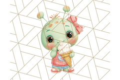 Alien Vacation Clipart PNG, Cute Summer Galaxy Art Clip Art Product Image 2