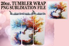 Vibrant Chic Enchanting Tree Tumbler Wrap: 20oz Sublimation Product Image 1