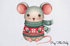 Woodland Christmas Animals Cliparts PNG Product Image 1