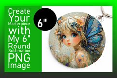 Sleek Keychain Circle Design Template , Fairy Product Image 1