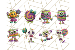 Colorful Halloween Clipart PNG, Cute Kids &amp; Candy Clip Art Product Image 6