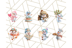 Adorable Snowman Character PNG Clipart Product Image 6