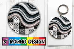 Radiant Circle Sublimation Keychains, Pattern Product Image 1