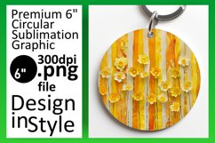 Enchanting Floral Circles: Sublimation Circle &amp; Keychain Product Image 1