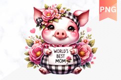 World&#039;s best mom Sublimation - Mother&#039;s Day Clipart PNG Desi Product Image 1