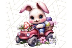 Easter Bunny Farm Clipart, Tractor Vehicle PNG Product Image 2