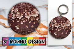 Dazzling Glitter Leopard Sublimation Circle: Keychain, Coast Product Image 1