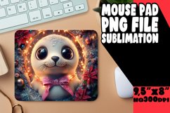 Sweet Desk Mat Sublimation Style, Christmas Animals Product Image 1