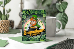 Shenanigans in Progress Greeting Card PNG Sublimation Design Product Image 1