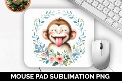 Cute Animals Mouse Pad Bundle, Sublimation Mouse Pad PNG Product Image 3