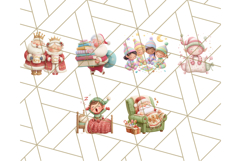 Santa’s Pajama Day Clipart, Cute Christmas Bedtime PNG Product Image 2
