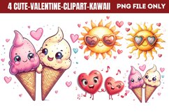 Cute Valentine Kawaii Clipart PNG Product Image 1