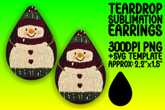 Stylish Teardrop Design PNG for Creative Use , Snowman Product Image 1