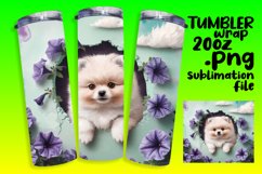 STYLISH 20oz Sublimation Design , Animals In Wall Product Image 1