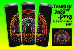 Noir Twilight: Rainbow Sublimation Tumbler Wraps Product Image 1