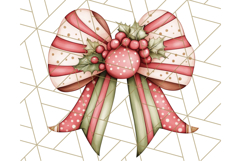 Muted Cozy Christmas Bows PNG Clipart, Winter Holiday Png Product Image 2