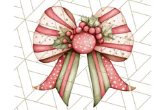 Muted Cozy Christmas Bows PNG Clipart, Winter Holiday Png Product Image 2