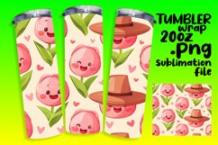 Charming Watercolor Tumbler Wrap PNG 20oz Product Image 1