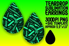 Neon Splash Teardrop Earring Sublimation Design Product Image 1