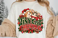 NY Cat Christmas Design, Cute Festive Cat Lover Graphic Product Image 1