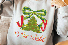 Joy To The World Png, Christmas Coquette PNG, Christmas Png Product Image 3
