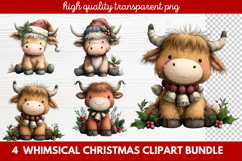 Whimsical Christmas Clipart | Cute Festive Holiday PNG Product Image 1