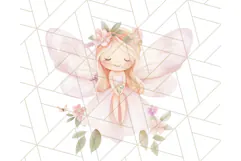 Pastel Pink Fairy Garden Clipart, Enchanted Cottagecore Png Product Image 2