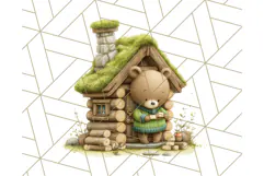 Cozy Cabin Critters Clipart PNG, Fall Animal Png Product Image 2
