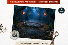 Gothic Halloween background - Hollow Eve Procession Backdrop Product Image 1