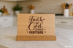 Faith in God Changes Everything SVG Engraved | Faith SVG Product Image 1
