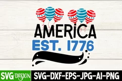 America est.1776 SVG Cut File,America est.1776 SVG Design Product Image 3