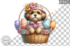 Easter Dog Sublimation - Easter Clipart PNG Design Product Image 1