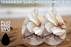 Floral Fantasy: Floral Teardrop Earring PNG Product Image 1