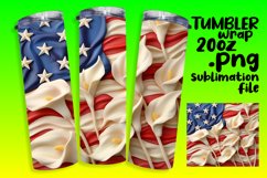 American Flag Inspired Tumbler Wrap - 20oz Sublimation Product Image 1