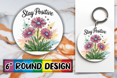 Bright Moments Round Design PNG, Flowers Quote Product Image 1