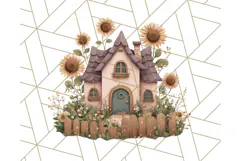 Whimsical Cottagecore Cottage PNG Clipart, Fairy House Png Product Image 2