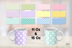 12 Pastel Colors Lattice Mug Sublimation Bundle, Mug Wrap Product Image 2